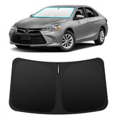 INSAUTO front-facing shade showing full windshield coverage and protection