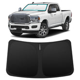INSAUTO front view of custom-fit shade on Dodge RAM showcasing full coverage and protection