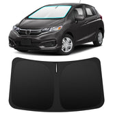 INSAUTO front view of shade showing exact Honda Fit fit and clean finish benefits