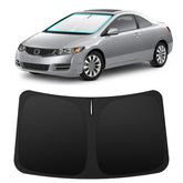 INSAUTO front view of sun shade showing full windshield coverage and protection
