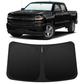 INSAUTO front view showing full windshield coverage and tailored fit benefit