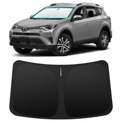 INSAUTO front view on RAV4 showing full windshield coverage and sun protection