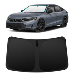 INSAUTO front view on Honda Civic showing full windshield coverage and protection