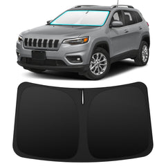 INSAUTO front view on Jeep Cherokee showing full windshield coverage and neat fit