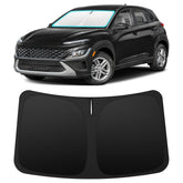 INSAUTO front view sun shade fitted in Hyundai Kona protects interior from heat
