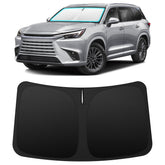 INSAUTO front view installed on Lexus TX windshield showing full coverage benefit
