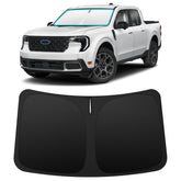 INSAUTO front view sun shade fitted to Ford Maverick windshield showing full coverage