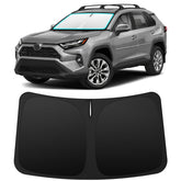 INSAUTO front view showing full windshield coverage and precise fit benefits