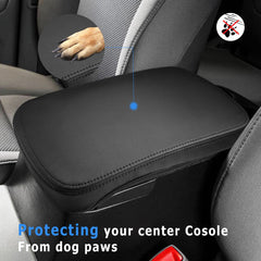 INTGET side angle of installed console cover showing no-wrinkle fit