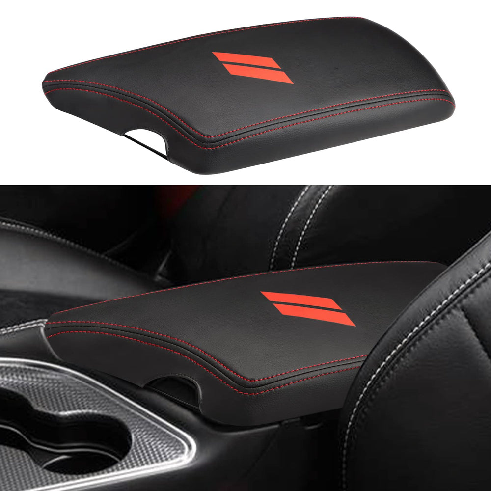INTGET front view of center console cover showing fit and red accents
