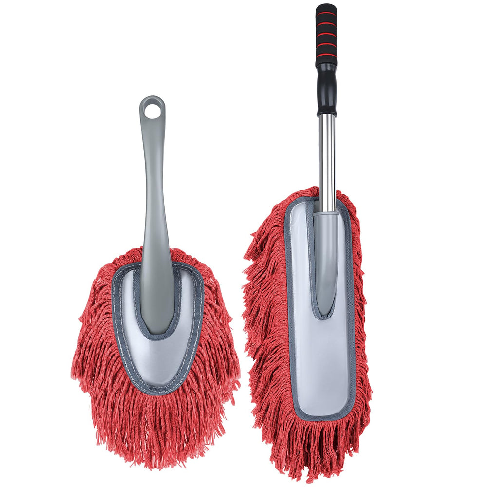 IPELY large duster front view showing red head and handle for fast dust removal