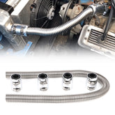 iRKY front view of 48 inch flexible radiator hose showing full length and fittings, durable upgrade