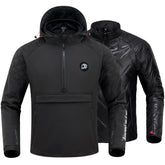 IRON JIA'S front view showing jacket fit and protective design benefit