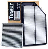 ITESIER front packaging of the air filter kit showing both cabin and engine filters and easy replacement benefit