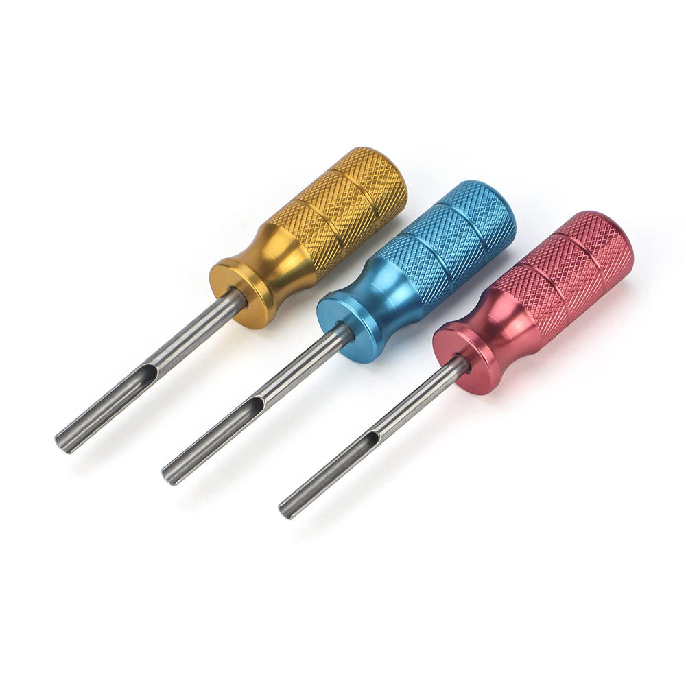 IWISS iCrimp kit front view showing three extraction tools and benefits durable design