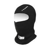 J-RACING balaclava front view showing full coverage and secure fit