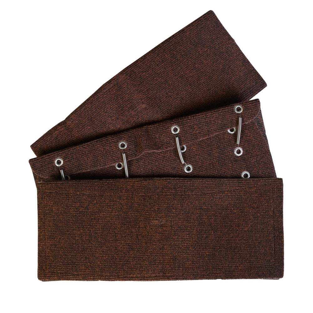Jack Boss front view of brown step cover showing full coverage and neat edges