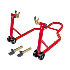Jack Boss rear stand front view showing sturdy frame and lift benefit