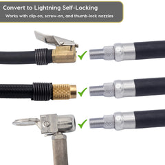 JACO Lightning L2X 7-inch extension closeup showing flexible rubber and benefit extended reach