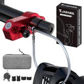 JAGASOL front-angle view showing compact red anti-theft lock and visible deterrent