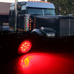 Jamarco close up of nine red LEDs and multi-faceted reflector enhancing perceived brightness
