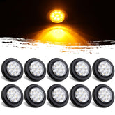 Jamarco front view clear lens amber LED marker showing bright visibility