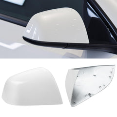 Jaronx front view of pearl white right mirror cover shows clean OEM look