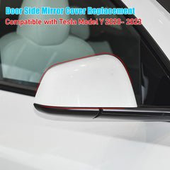 Jaronx installed on Model Y right mirror demonstrates seamless fit and protection