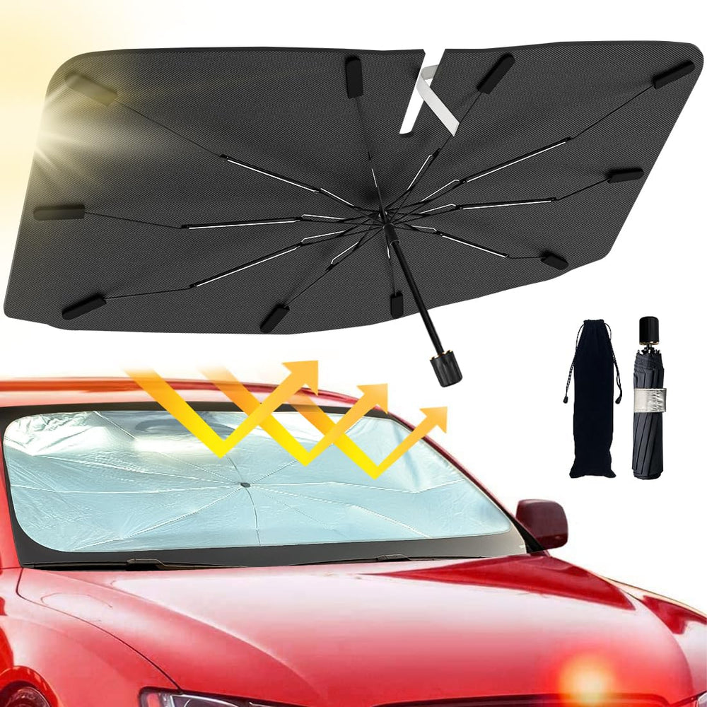 JASVIC front view of packaged sunshade showing compact storage benefit