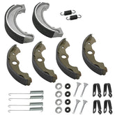 JAVIK front brake shoe packaging showing complete kit benefits
