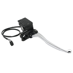 JAVIK front right master cylinder front view showing shape and mounting benefit