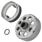 JAVIK rear drum hub front view showing mounting points and fitment benefit
