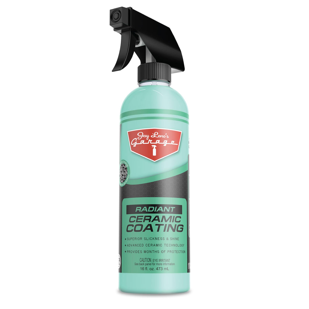 Jay Leno's Garage front label showing brand and product clarity benefit