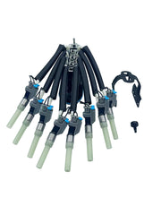 JBphxior injector mounting bracket detail, helps secure injector and prevent leaks