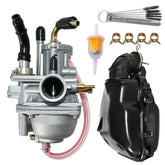 JDLLONG carburetor front view showing throttle body and mounting, improves throttle response