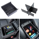 JDMCAR front view of center console inserts showing compartment layout and quick access