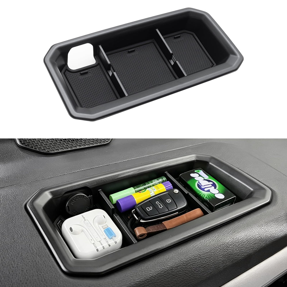 JDMCAR front view of dashboard tray showing clean fit and storage