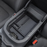 JDMCAR front view console tray neatly organizing small items and improving access