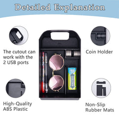 JDMCAR in use with phone sunglasses and coins for quick reach and order