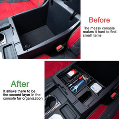 JDMCAR console organizer holding smartphone and wallet for quick access
