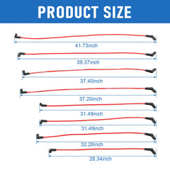 JDMSPEED 8mm spiral-core cable texture showing low-resistance construction for strong spark