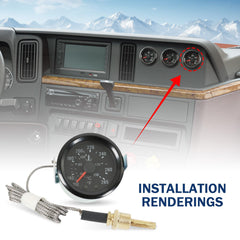 JDMSPEED dial lit at night with yellow LED improving nighttime readability benefit