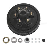 JDMSPEED front hub-and-drum assembly showing 6-on-5.5 pattern and studs for easy replacement