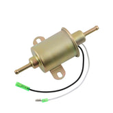 JDMSPEED front view of electric fuel pump showing connectors and mounting points for easy fit