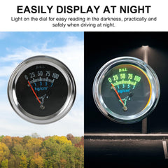 JDMSPEED gauge mounted in dash pod demonstrating clean fit and easy visibility benefit
