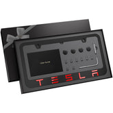 JDMstyle black license plate frame front view showing slim profile and refined finish
