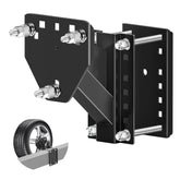 JEACENT front view mounted spare tire showing secure fit and easy access