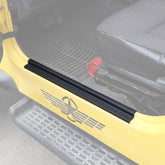 JeCar front view of door sill guards showing fit and rugged styling benefit