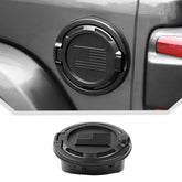 JeCar front view gas cap cover showing bold American flag and enhanced curb appeal