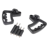 JeCar front view grab handle showing sleek aluminum finish and sturdy hold